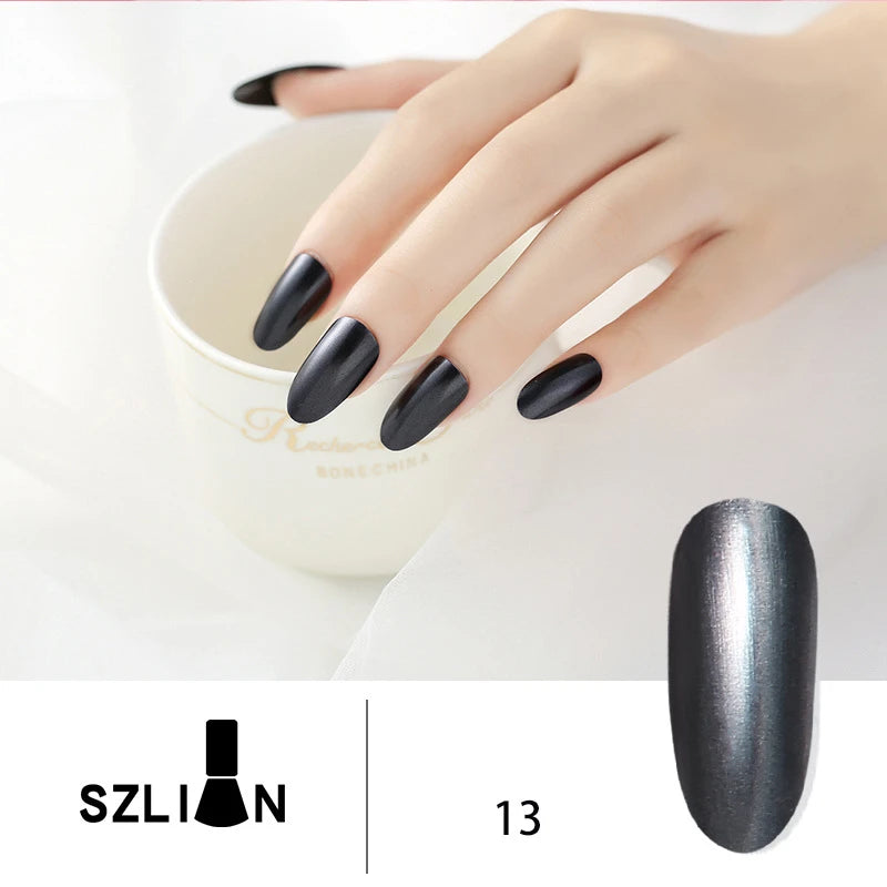 ZUOFILY Mirror Gel Nail Polish – No Lamp Metallic Silver