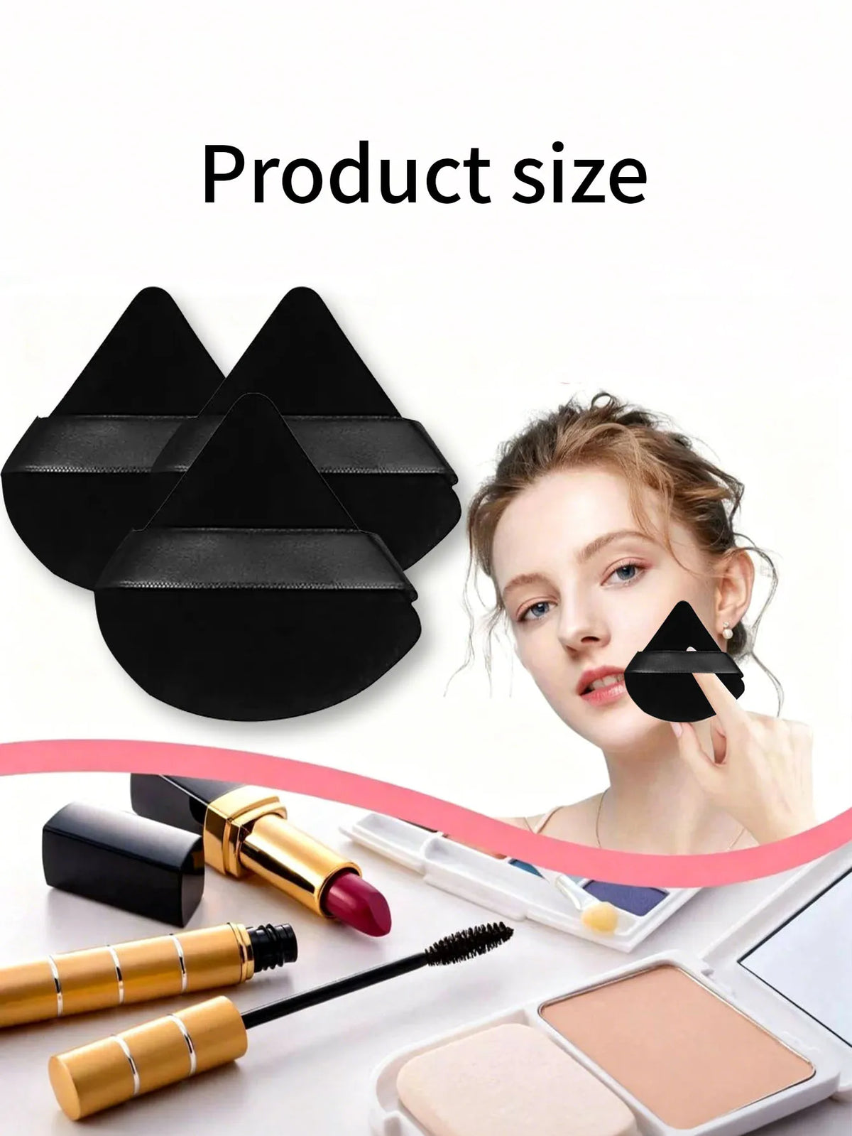 5-Pack Velvet Triangle Makeup Sponges & Powder Puffs | HIP Makeup Powder Puff HIP