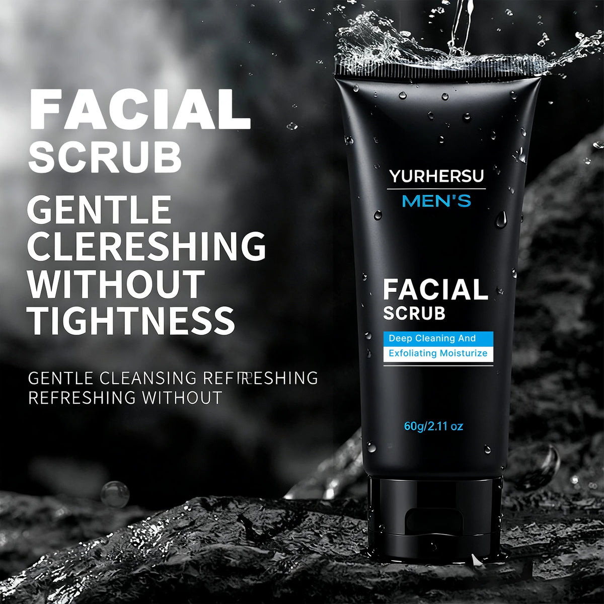 Men's Oil Control Exfoliating Face Scrub – Deep Pore Cleanse Men's Face Scrub HIP