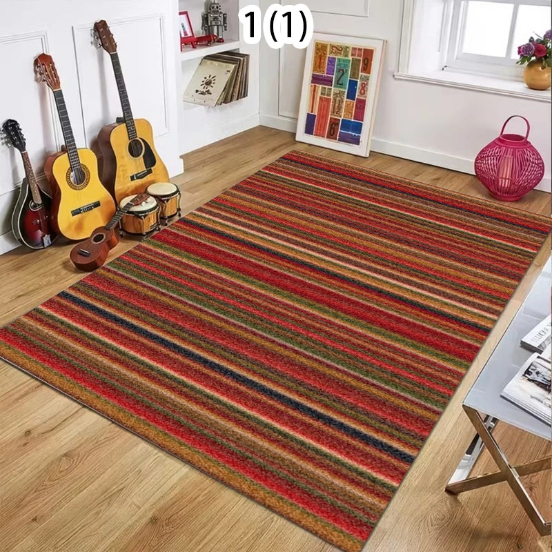Modern Colorful Striped Soft Area Rug – Non-Slip & Washable Soft Area Rug HIP 4 120x160cm-Felt