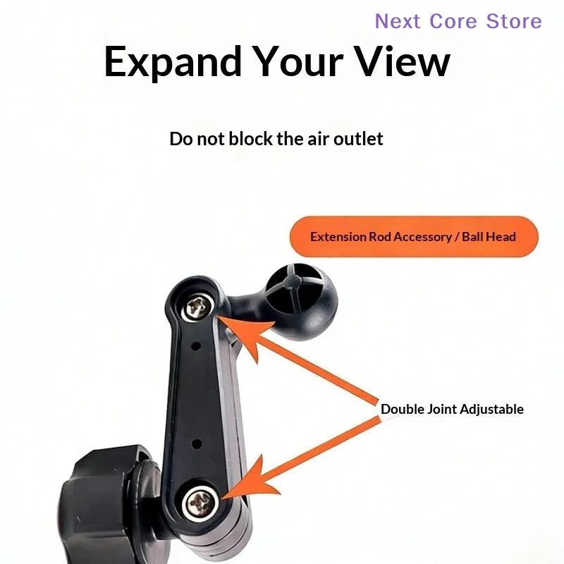 17mm Ball Head Car Phone Holder Extension Arm Adapter Phone Mount Adapter HIP