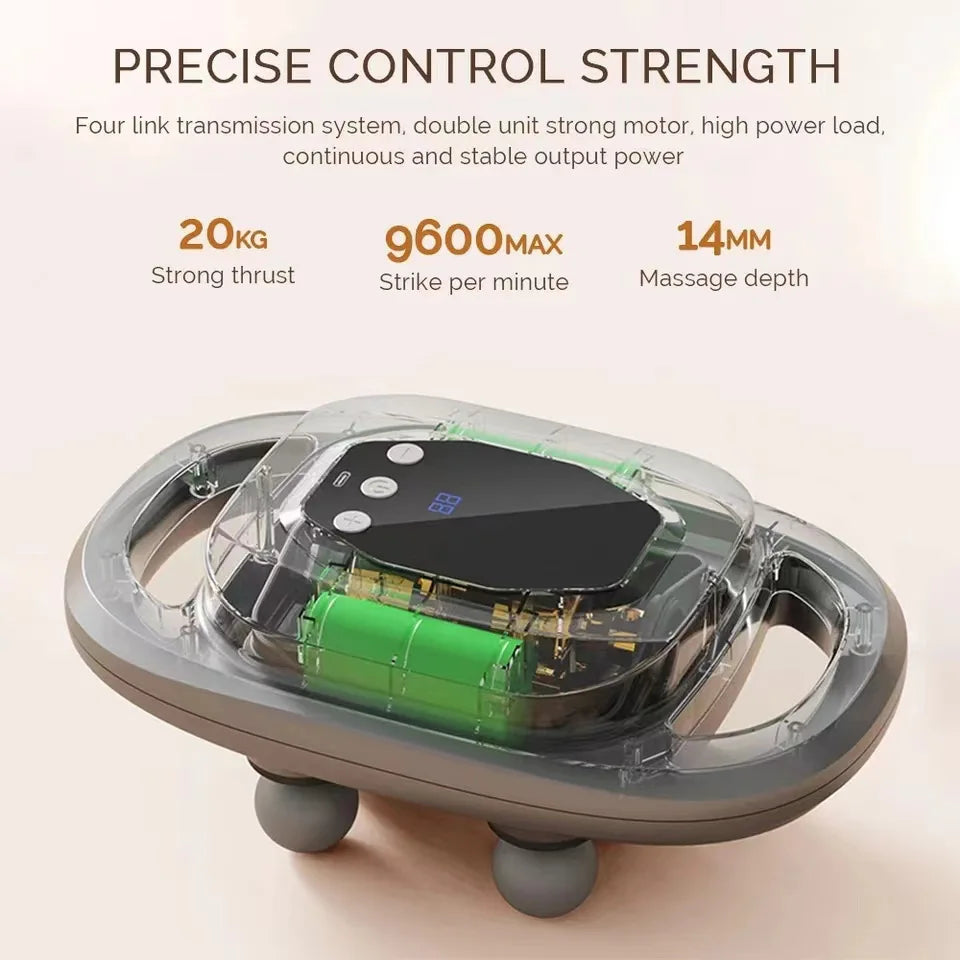 PAQIN 6-Head Percussion Massage Gun – 9 Modes, 20mm Depth Percussion Massage Gun HIP