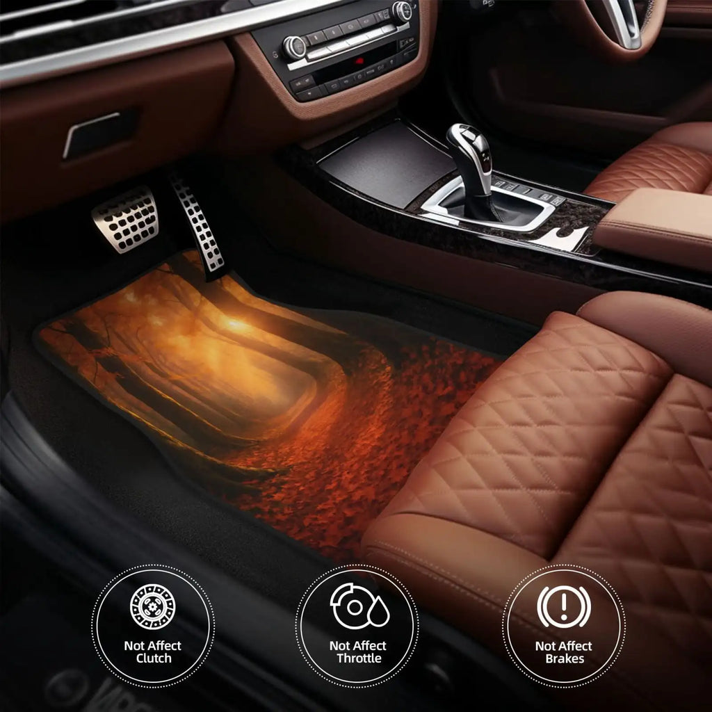 4-Piece Universal Car Floor Mats – Anti-Slip Autumn Forest Car Floor Mats HIP