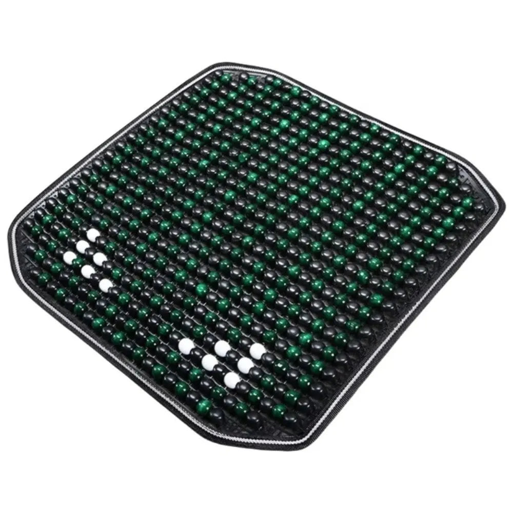 Handwoven Wooden Bead Seat Cushion 42x42cm – Non-Slip & Breathable Wooden Bead Seat Pad HIP