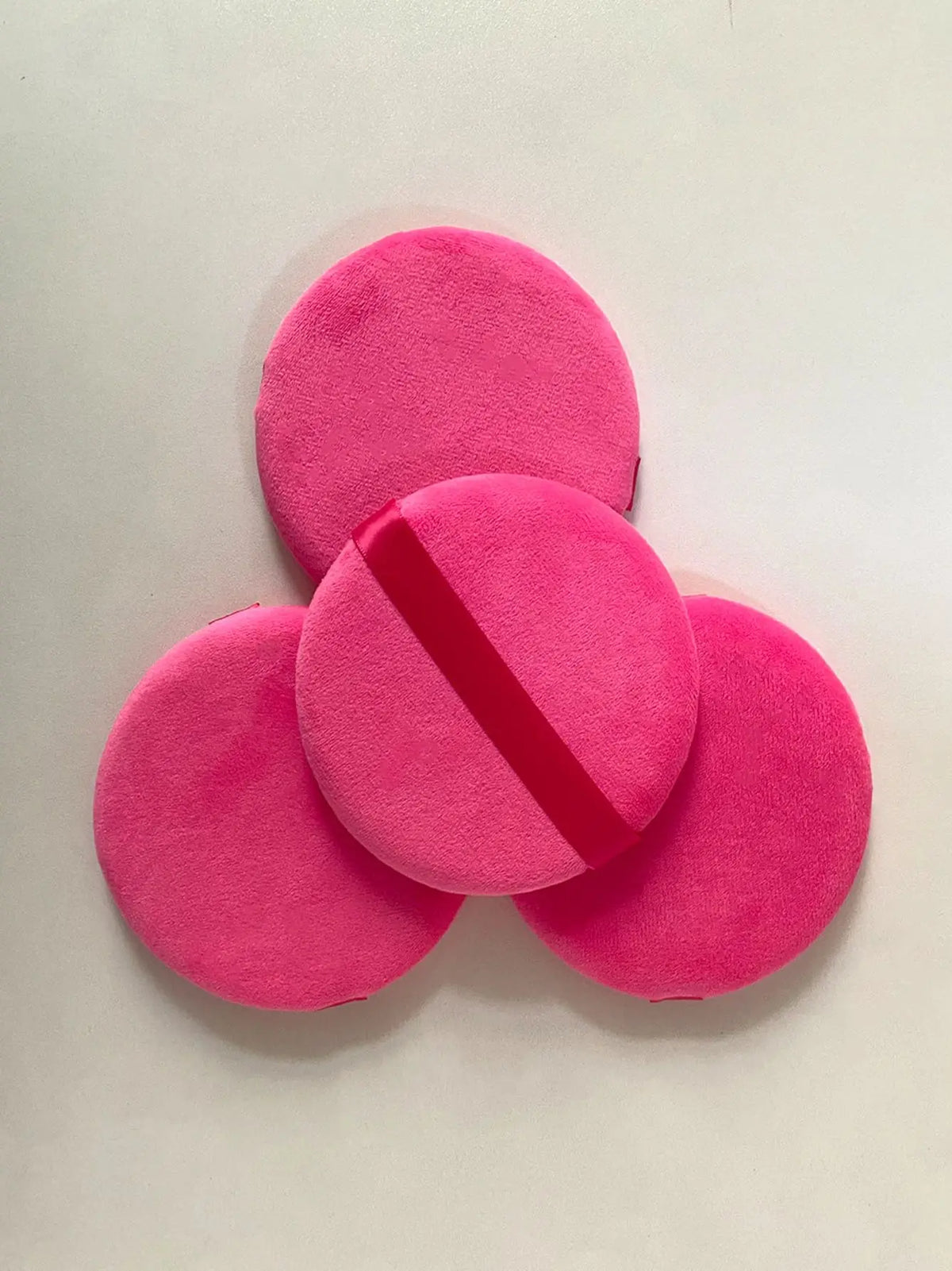 4-Pack Large Makeup Powder Puffs – Soft Face Sponge Set Makeup Powder Puff HIP Rose Red