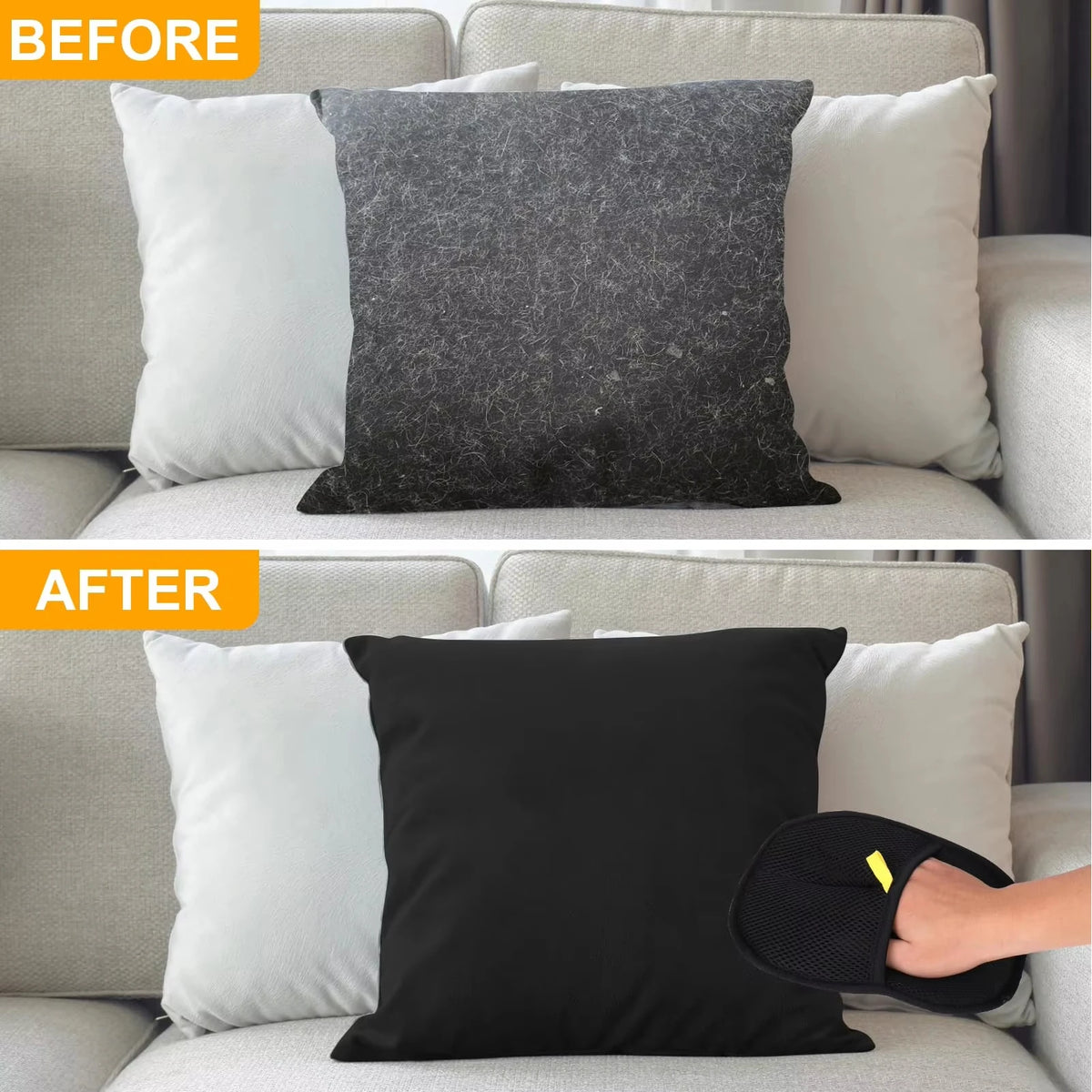 Double-Sided Pet Hair Removal Gloves – Reusable & Washable Pet Grooming Gloves HIP