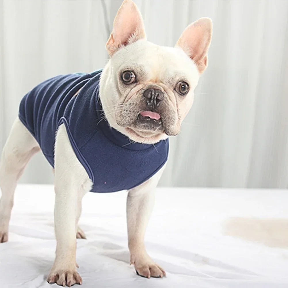 S-XL Warm Fleece Dog Clothes for Winter Soft Pet Coat Button Jacket Costume Suit for Small Dogs French Bulldog Dachshund HIP