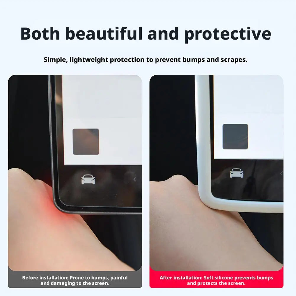 For Tesla Model Y YL Juniper 2026 Screen Protector Frame Silicone Anti Scratch Edge Cover Central Control Display Guard HIP