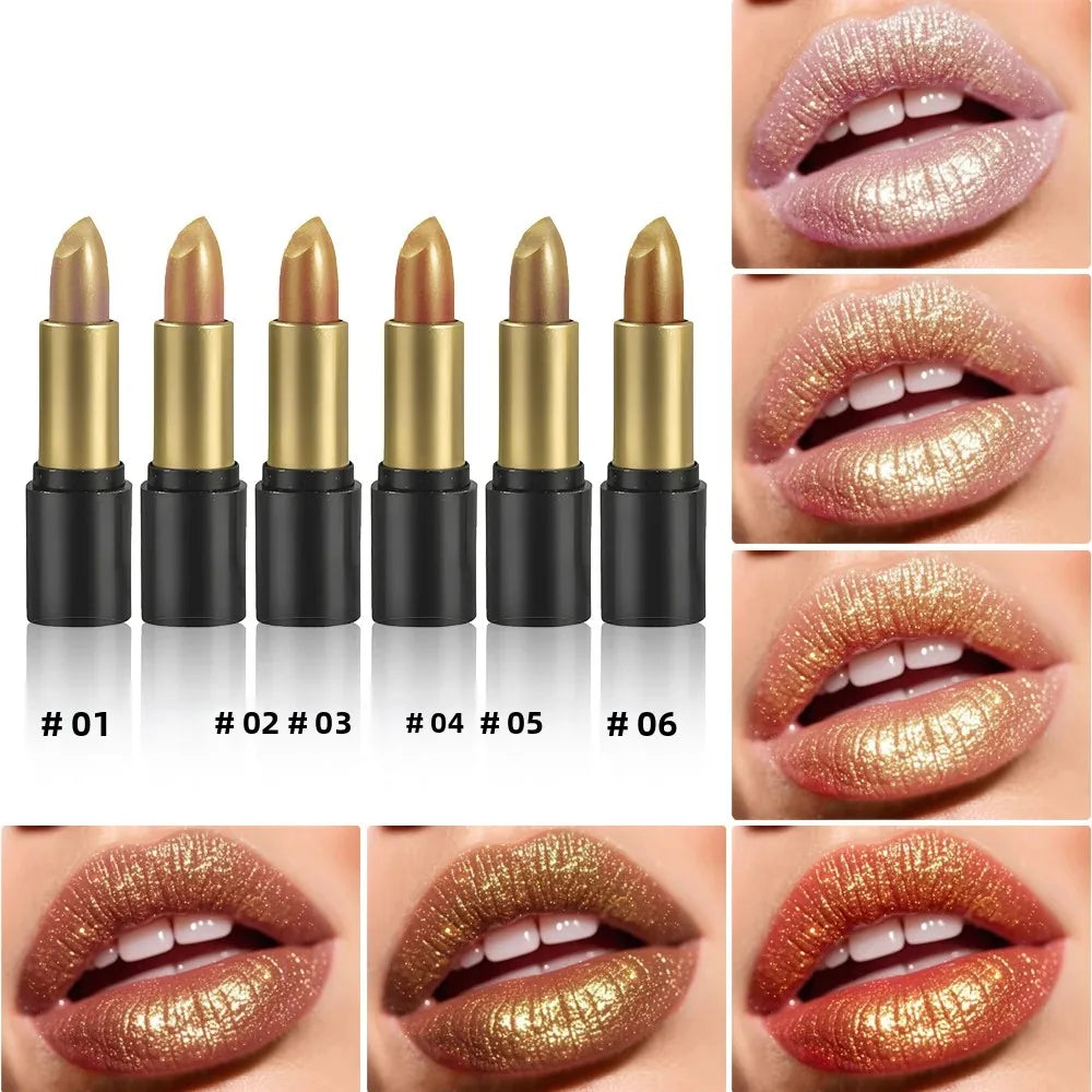 SAM SUGAR Pearlescent Shimmer Lip Gloss – Waterproof & Long Lasting Shimmer Lip Gloss HIP