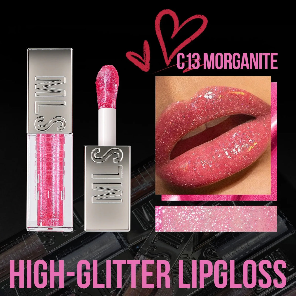 Wet Shiny Liquid Lip Gloss Diamond Shimmer Glitter Big Brush Lip Plumper Oil 6Colors Sparkling Highgloss Sequins Pearly Makeup HIP 03
