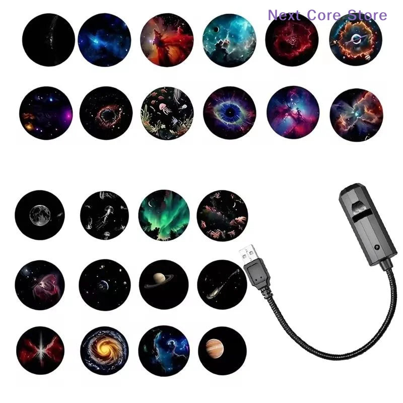 Rotatable Galaxy Star Projector USB LED Night Light Lamp Star Projector Lamp HIP
