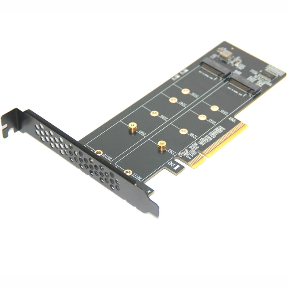 PCIe 4.0 x8 Dual NVMe M.2 SSD Expansion Card – 1 to 2 NVMe Expansion Card HIP