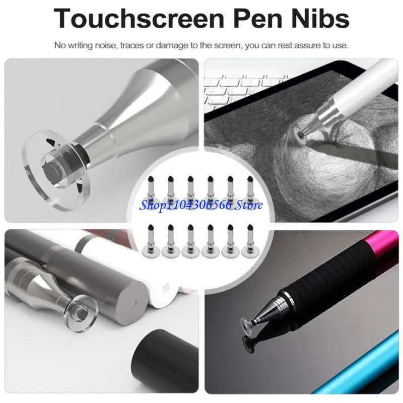 12-Pack Universal Silicone Round Stylus Pen Replacement Tips Stylus Replacement Tips HIP