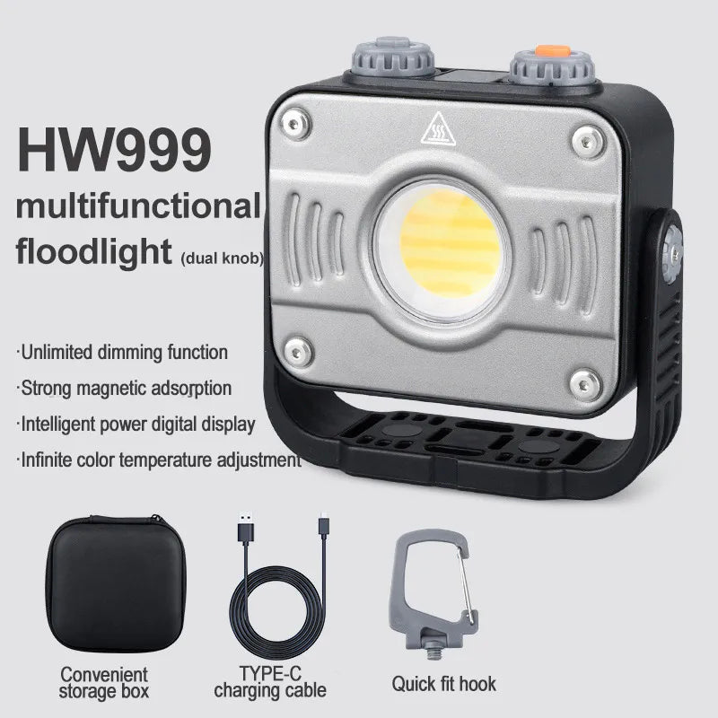 ESMARTER 8000mAh Rechargeable COB LED Work Floodlight Lantern Rechargeable Work Lantern HIP HW999 Camping Lamp
