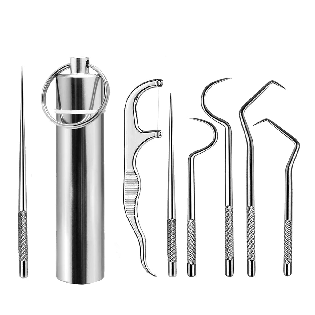 RUZOFO Reusable Aluminum Toothpick Set | 3–7 Pcs Portable Reusable Toothpick Set HIP