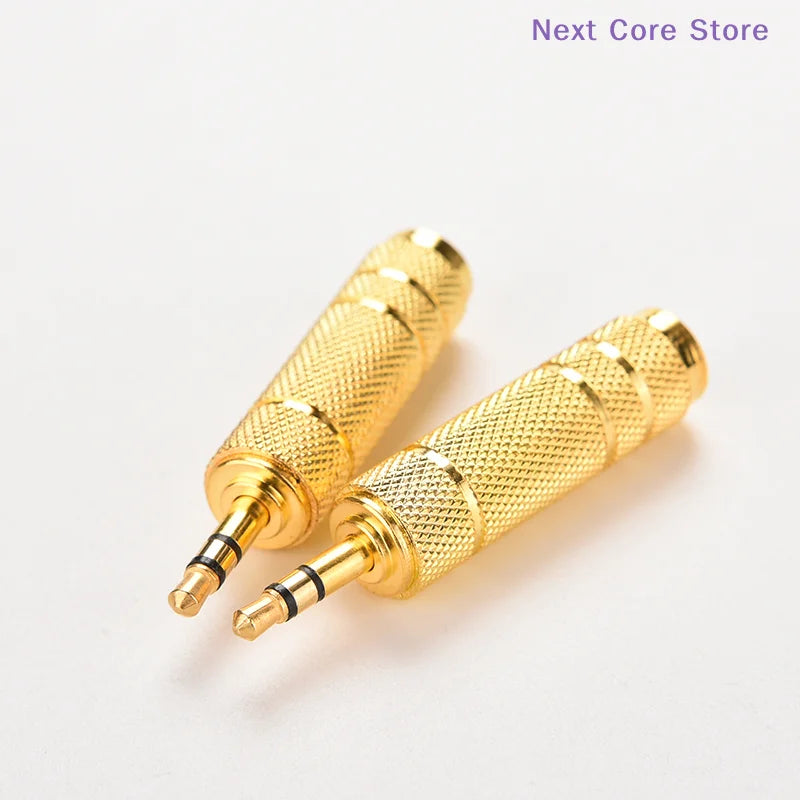 3.5mm to 6.35mm Stereo Audio Jack Adapter – Gold-Plated Audio Jack Adapter HIP