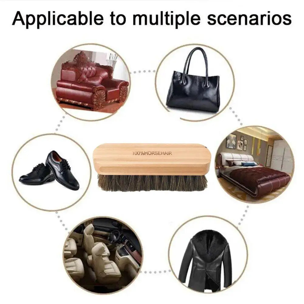 Premium Horsehair Wooden Handle Car Wash Brush for Detailing Polishing Buffing and Cleaning Dashboard Roof Dropshipping HIP