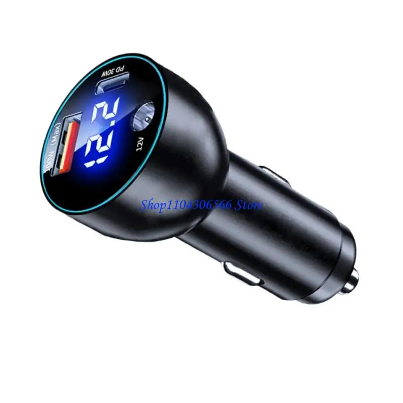 100W USB Car Charger LED Display | Multi-Port PD 30W Car Charger HIP