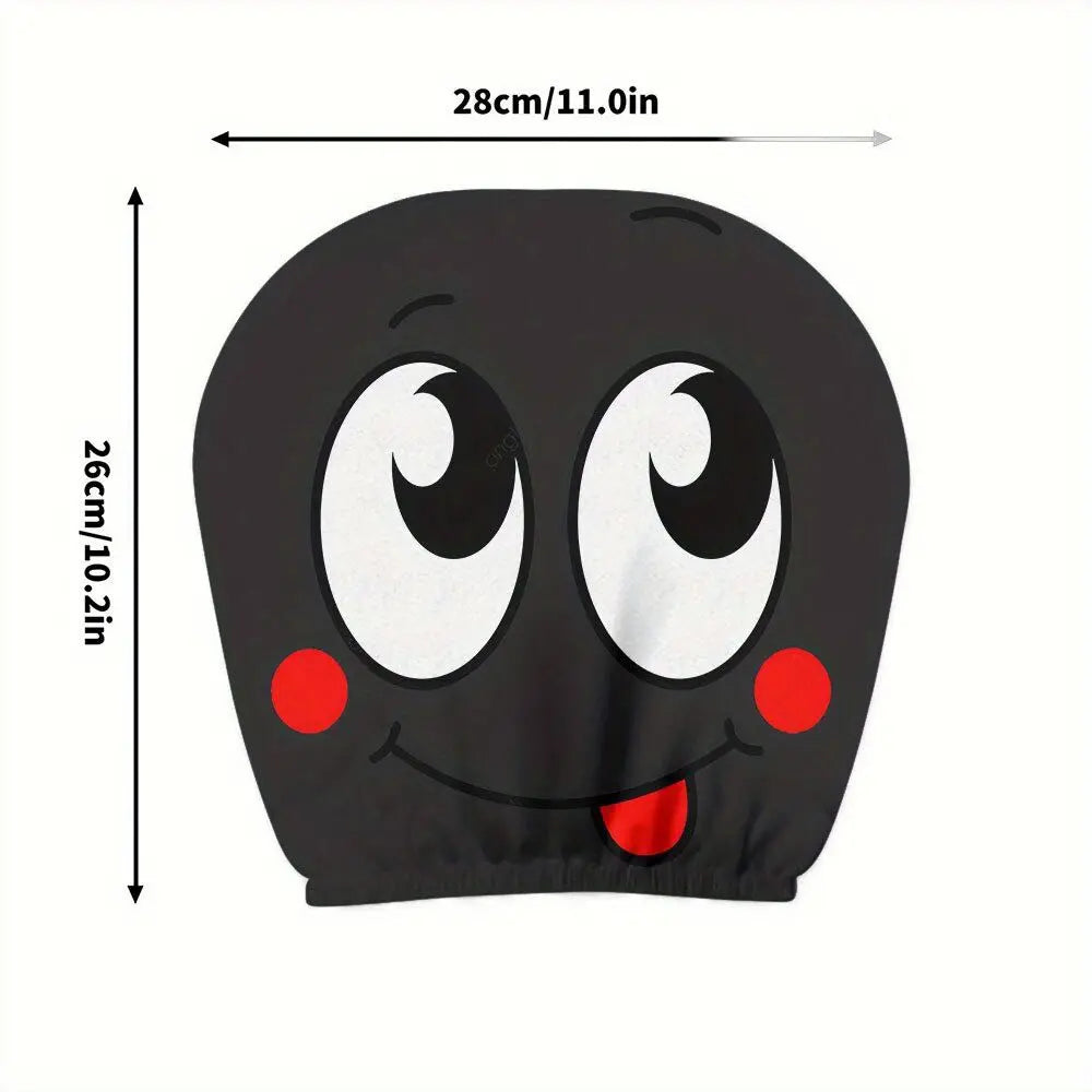 2-Pack Funny Big-Eyed Car Headrest Covers – Elastic Fit Car Headrest Cover HIP