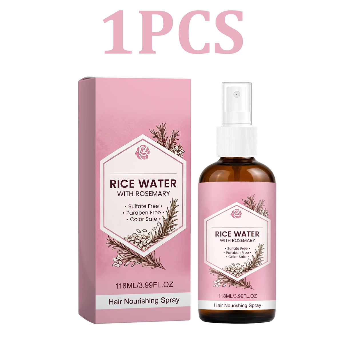 Rosemary Oil Hair Spray – Nourish, Shine & Frizz Control Leave-In Hair Mist HIP 1PCS