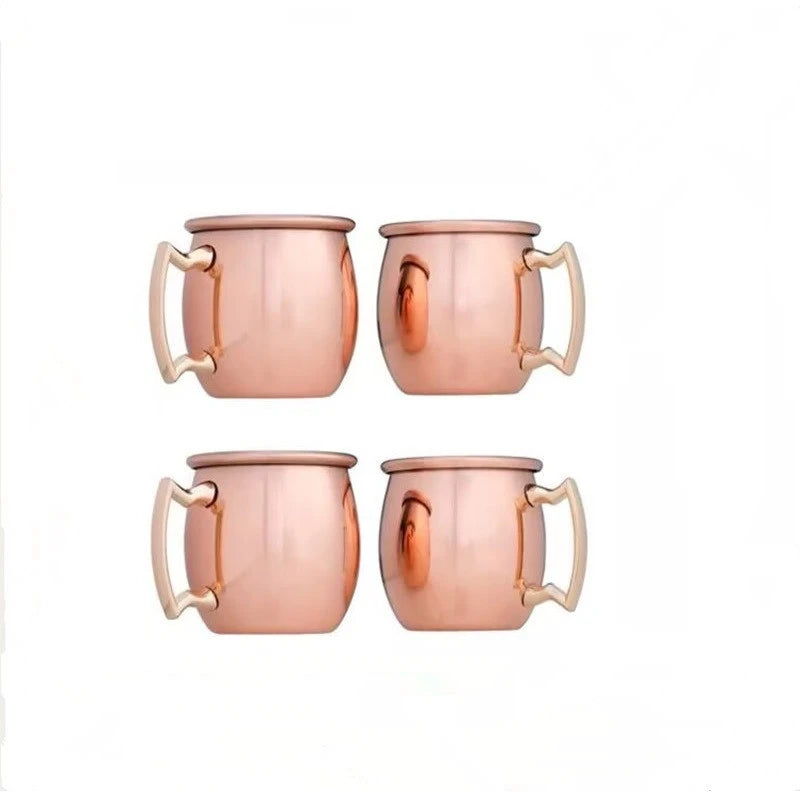 Moscow Mule Copper Mugs Set of 4 – 60ml Stainless Steel Cocktail Mug Set HIP