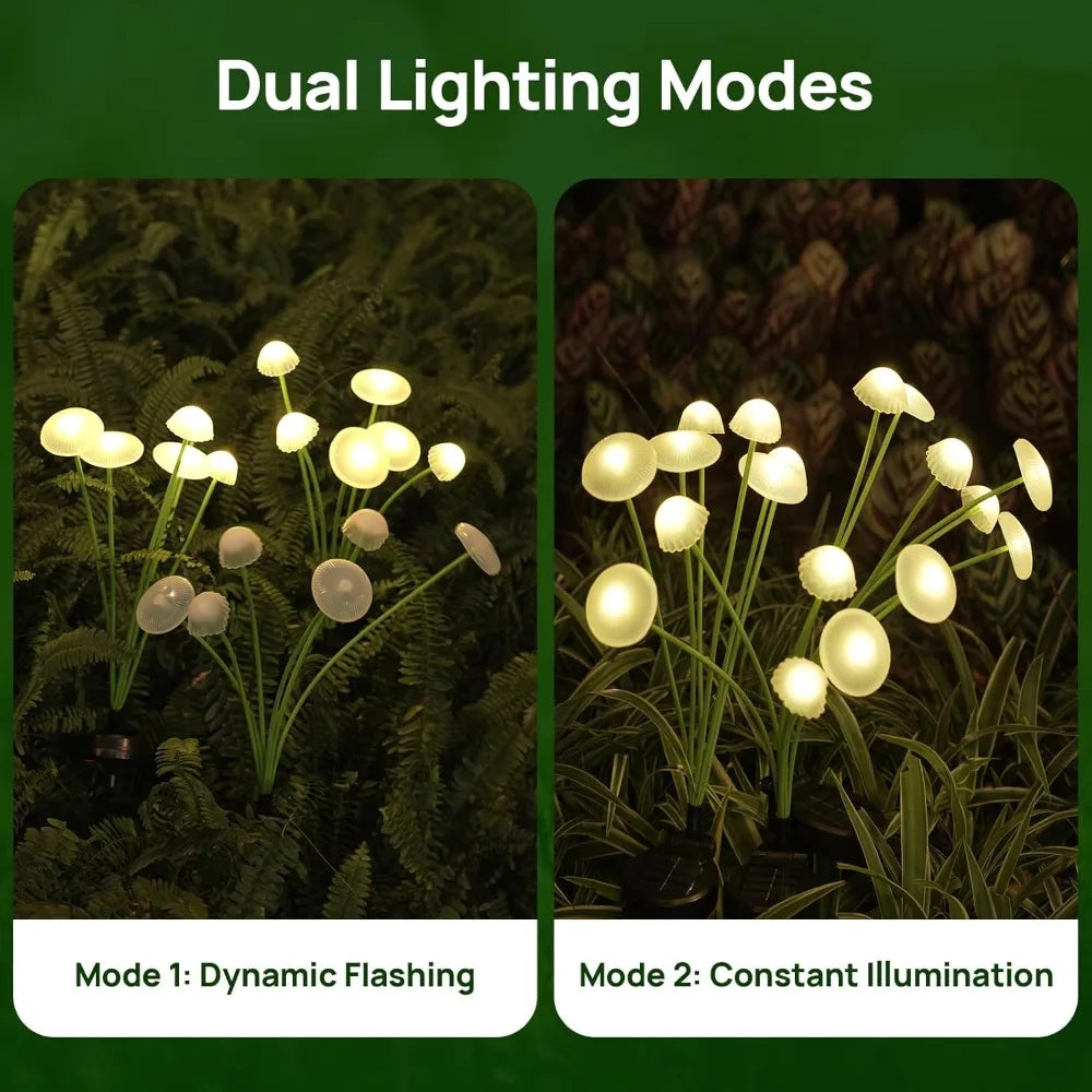Solar LED Mushroom Garden Lights – Waterproof Pathway Decor Solar Garden Light HIP
