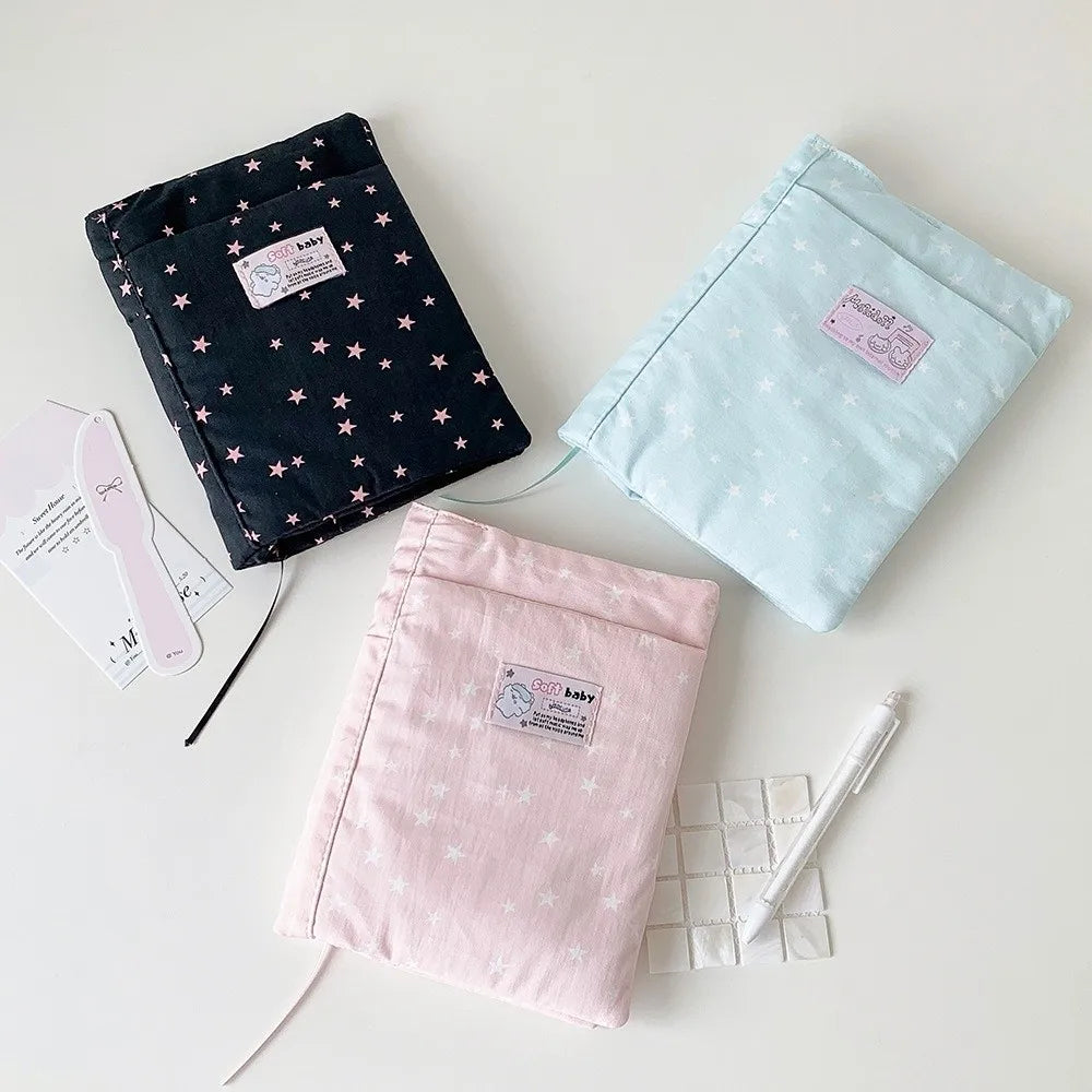 Star Print Book Sleeve – A5 Notebook & Journal Protector Pouch Notebook Sleeve Pouch HIP
