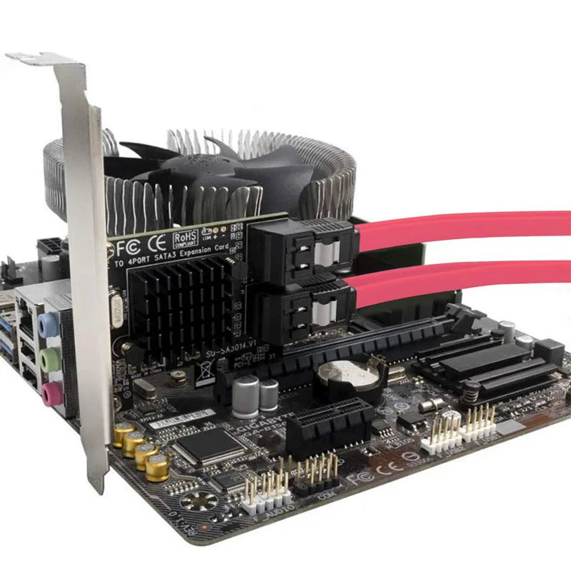 PCIe to SATA 3.0 Expansion Card – 4-Port 6Gbps | OULLX PCIe Expansion Card HIP
