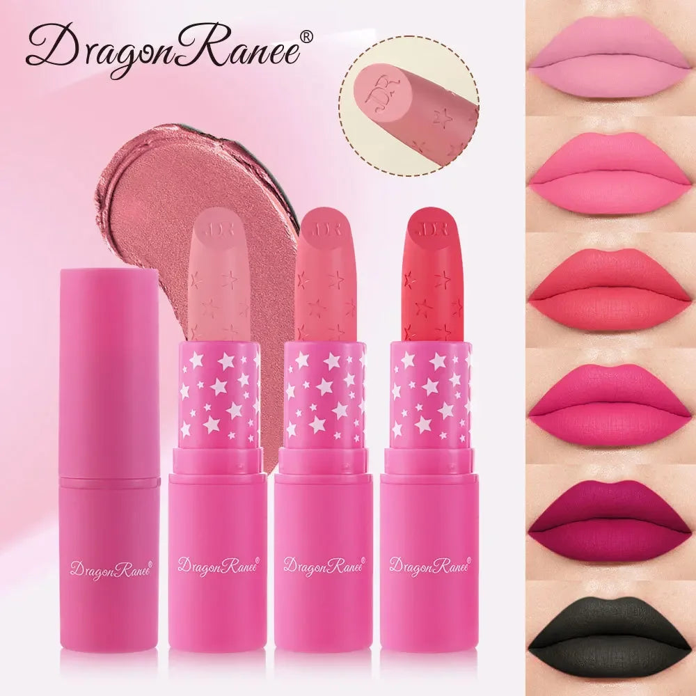Dragon Ranee 3-Pc Matte Lipstick Set – Waterproof Long-Lasting Matte Lipstick Set HIP