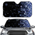 Blue Cherry Blossom Car Sunshade – UV Block Windshield Protector Car Windshield Sunshade HIP S