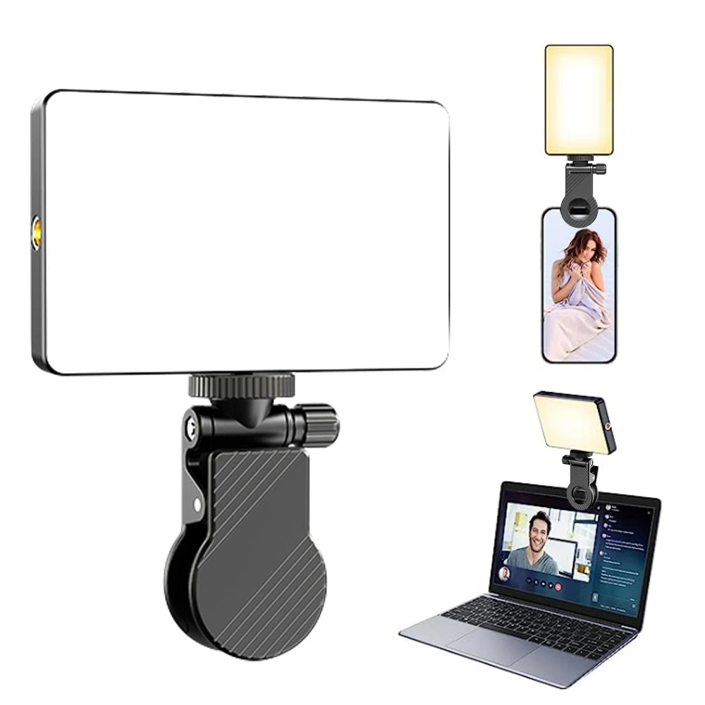Mini Clip-On LED Selfie Fill Light – Rechargeable & Dimmable LED Selfie Fill Light HIP 1pcs