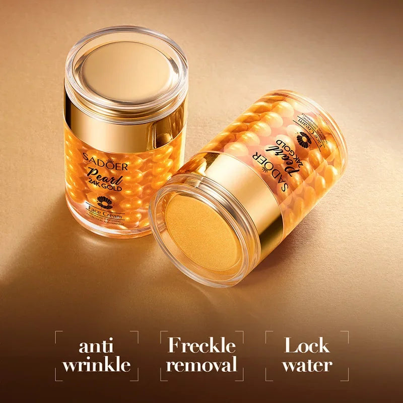 24K Gold Pearl Collagen Face Cream – Brightening & Firming Face Moisturizer Cream HIP