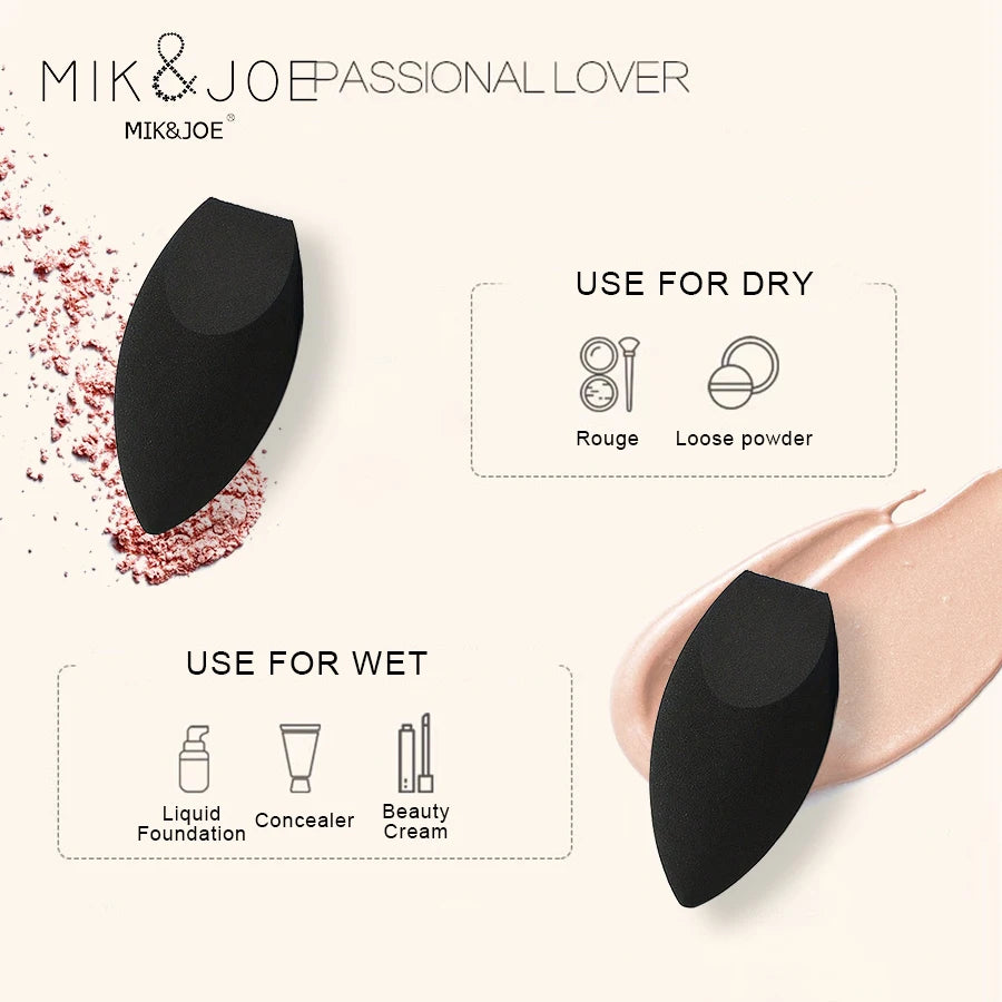 Black Egg Beauty Sponge Set – Latex-Free & Reusable Makeup Blending Sponge HIP