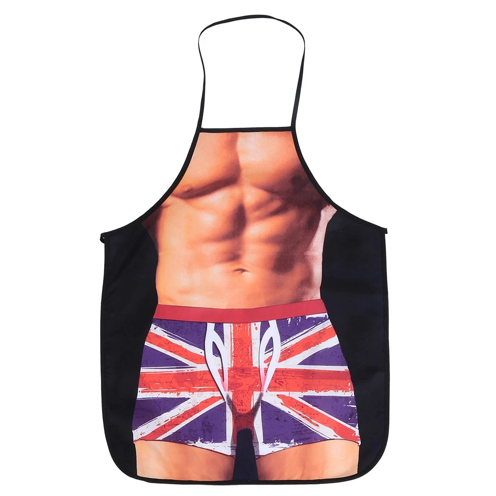 3D Funny Cooking Apron Sexy Man Woman Apron Waterproof Apron HIP B