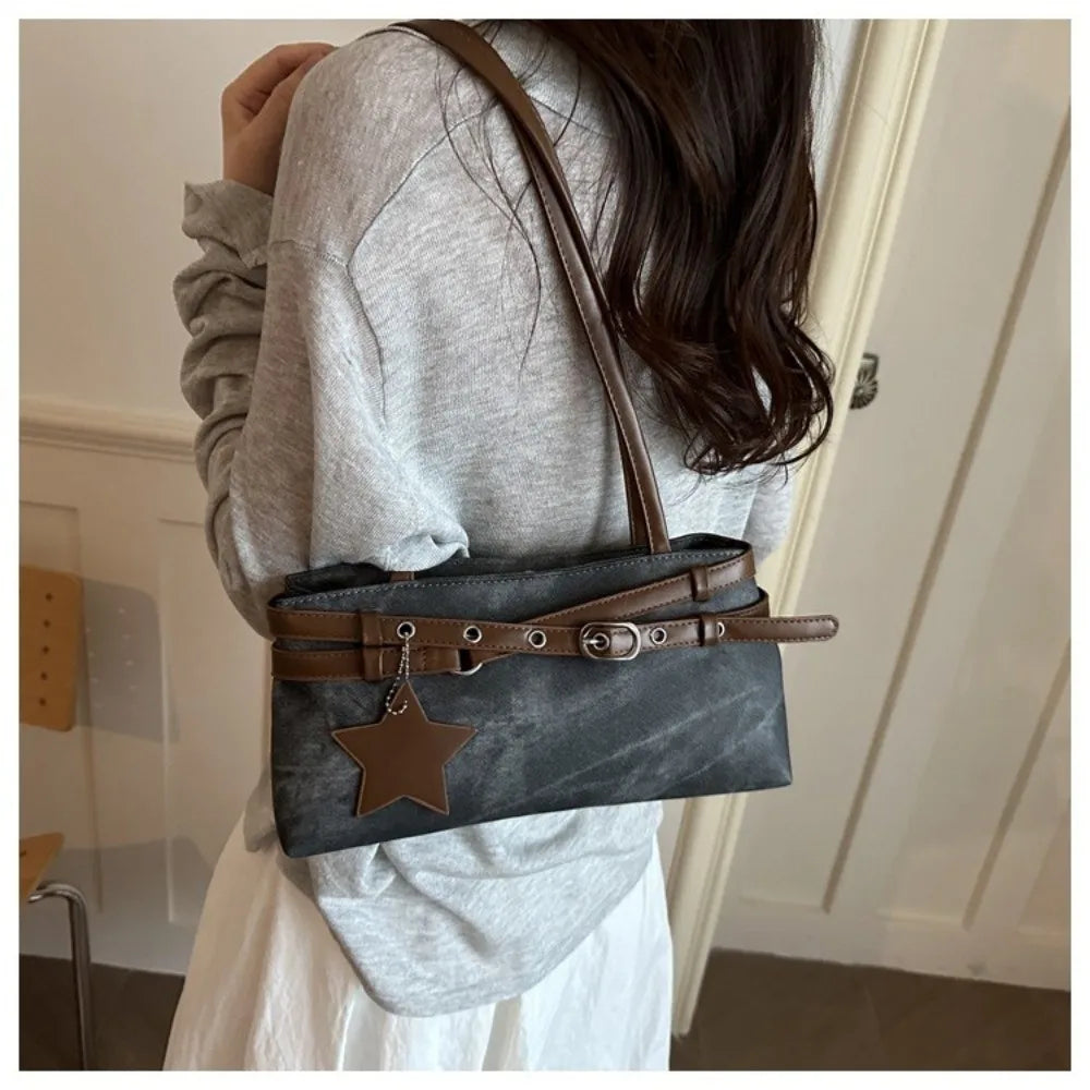 Women's PU Leather Shoulder Bag – Large Capacity Handbag PU Leather Shoulder Bag HIP