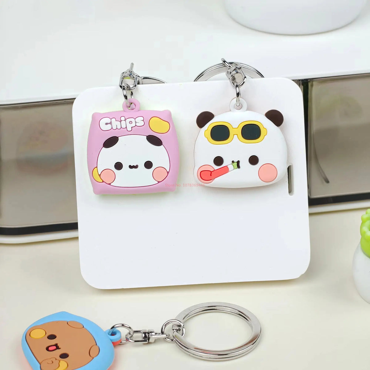 Panda Bubu & Yier Keychain – Cute Backpack Pendant Gift Character Keychain HIP