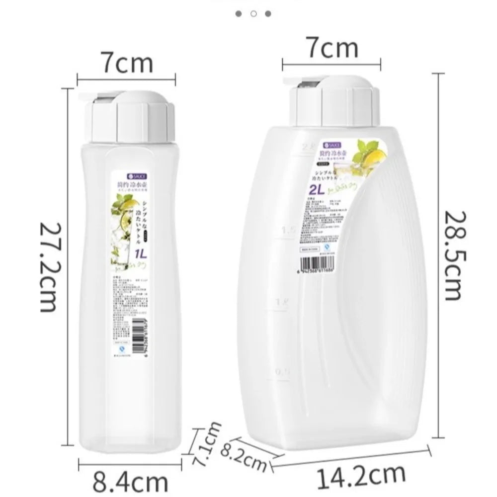1L/2L Food Grade Silicone Cold Water Kettle Bottle with Cap Silicone Water Kettle HIP