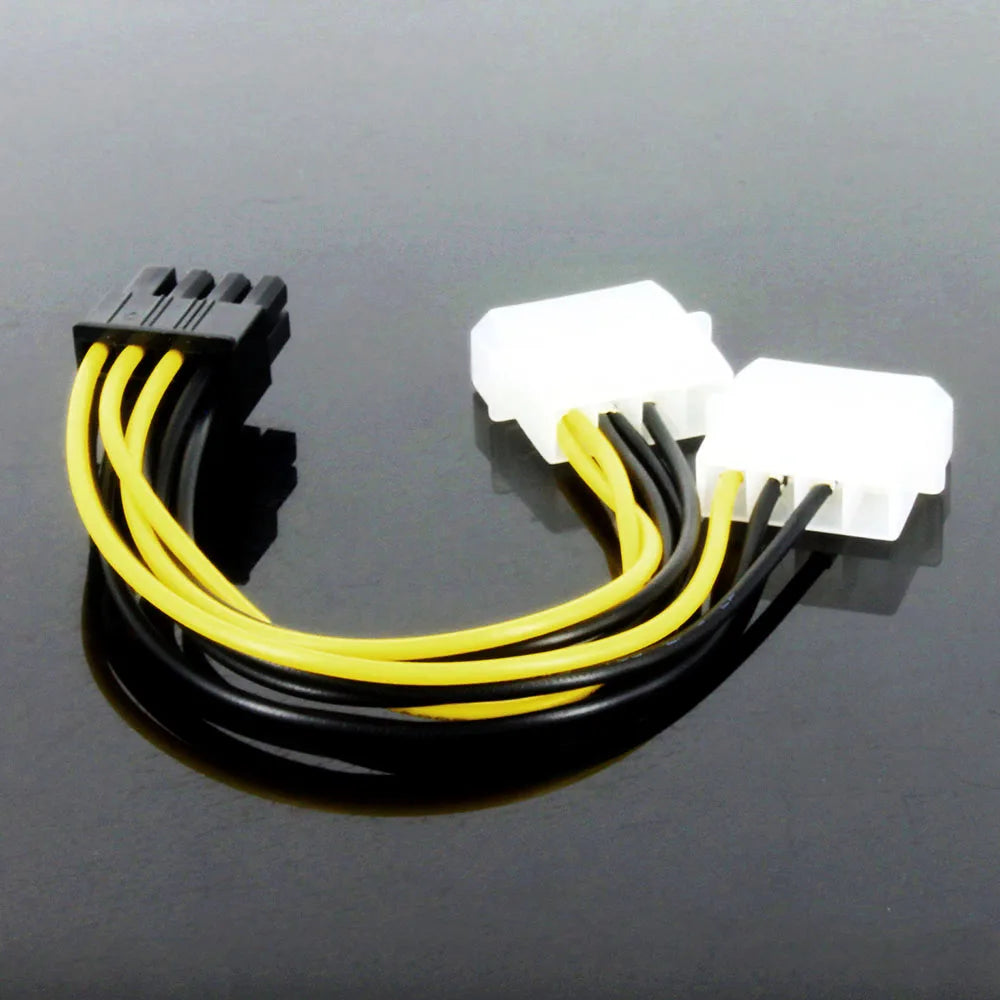 8-Pin to Dual 4-Pin Molex GPU Power Cable – 25cm | OULLX GPU Power Cable HIP