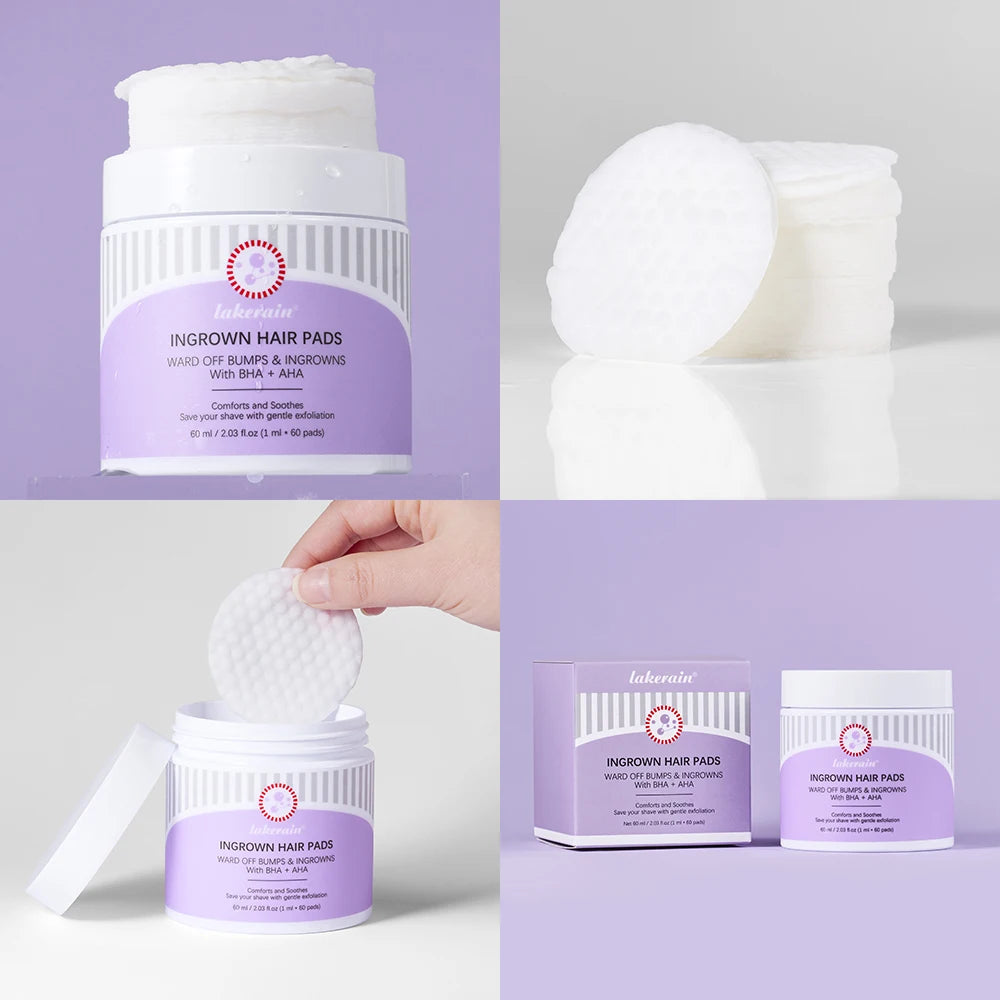 Ingrown Hair Pads Aftershave Treatment Pads to Help Prevent Razor Bumps for Men & Women - Exfoliate Underarms & Bikini Area HIP