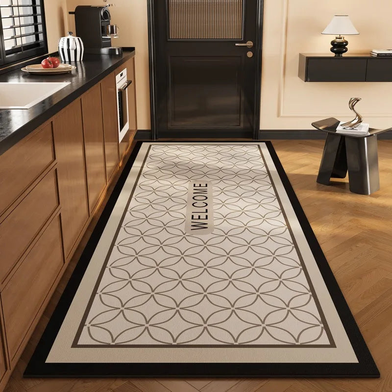 PVC Leather Kitchen Floor Mat – Waterproof Non-Slip Long Rug Kitchen Floor Mat HIP GU6335-P 1pc 40x120cm