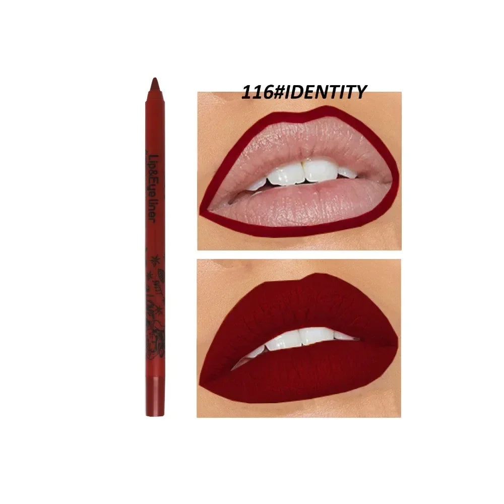 20 Color Slim Lip Liner Pencil Sexy Pink Brown Rose Lip Outline Matte Nude Lipstick Contouring Tint Waterproof Crayon Pen Makeup HIP 16