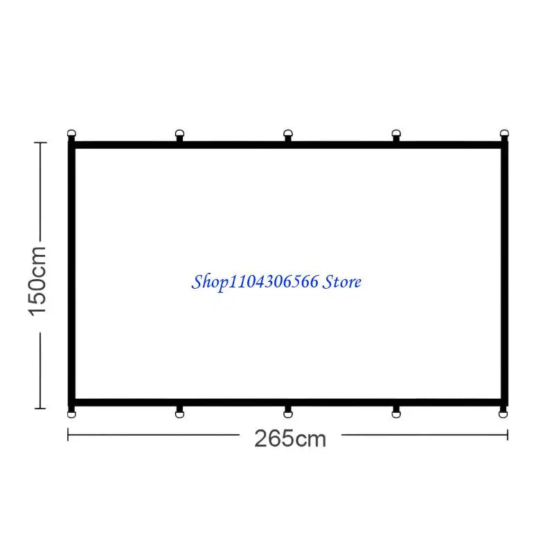 Portable 16:9 Projection Screen 84/100/120" – D-Ring Polyester Projector Screen HIP