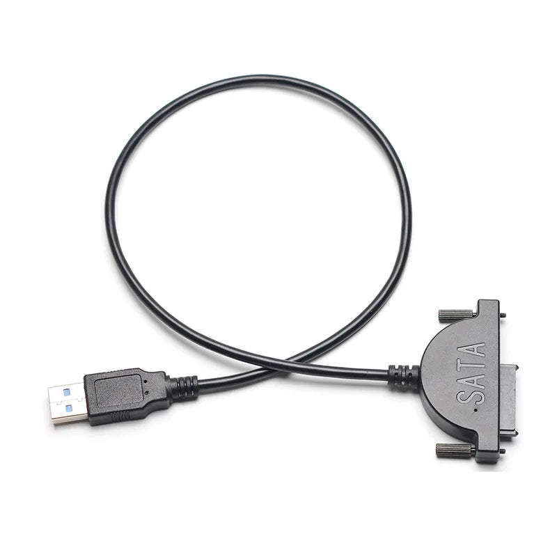 USB 2.0 to SATA 7+6 Pin CD/DVD-ROM Drive Adapter Cable USB to SATA Adapter HIP
