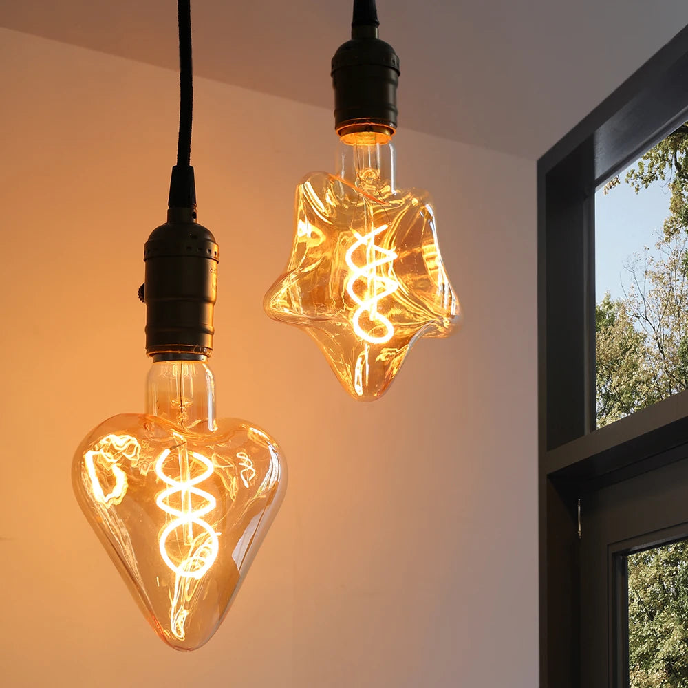 YNL E27 LED Filament Vintage Edison Bulb 4W – A60 ST64 G95 LED Filament Bulb HIP