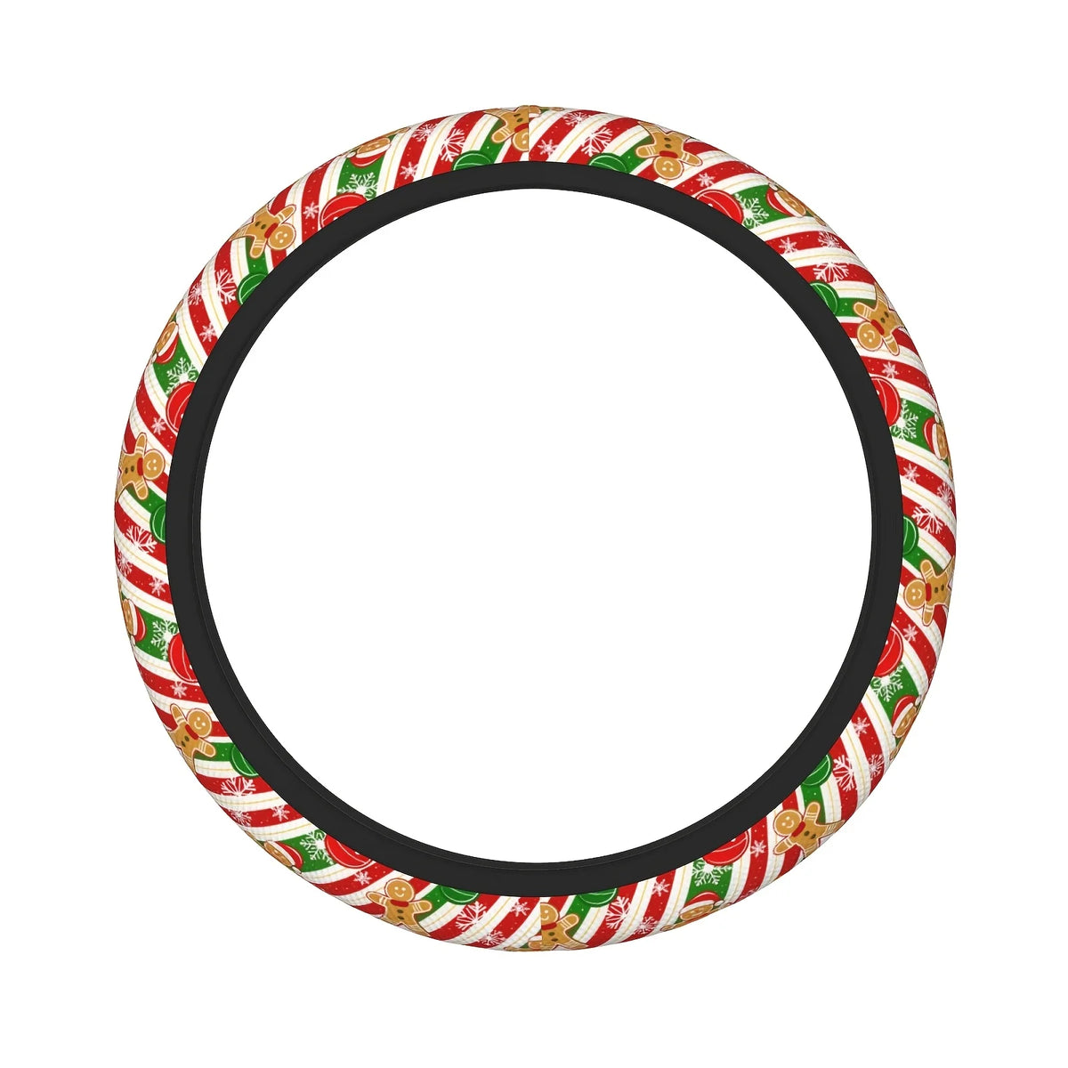 Christmas Gingerbread Steering Wheel Cover – 15-Inch Fit Steering Wheel Cover HIP