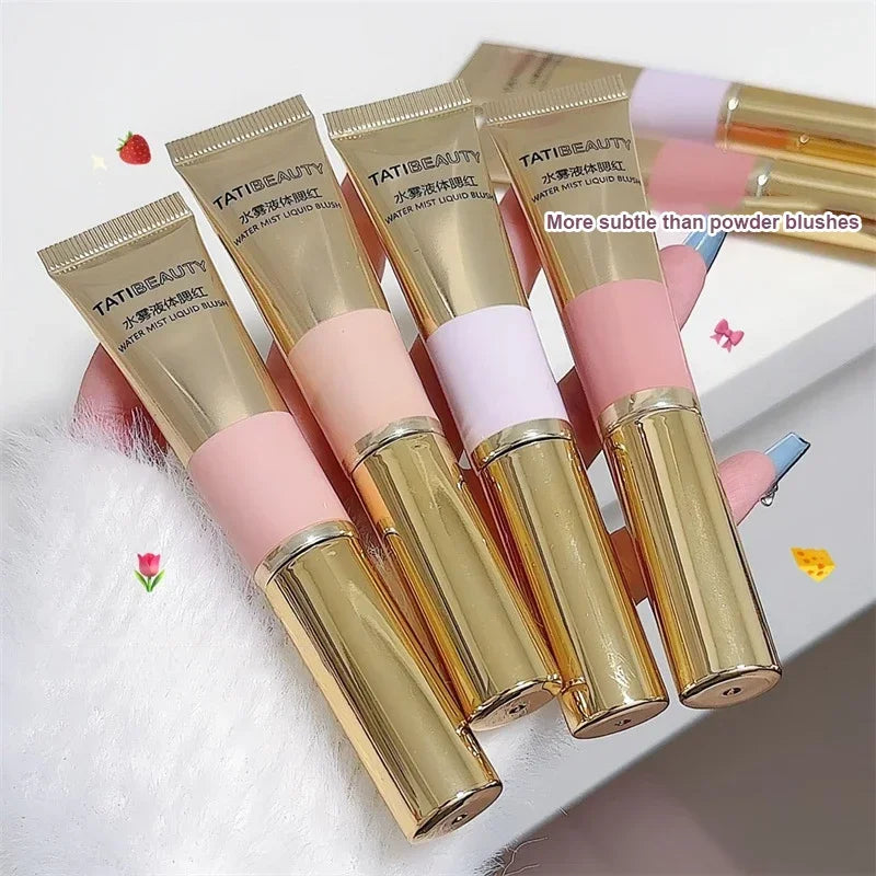 Liquid Blush Velvet Matte Blusher Face Pigment Lasting Beauty Natural Cream Cheek Tint Pink Peach Blush Korean Makeup Cosmetics HIP