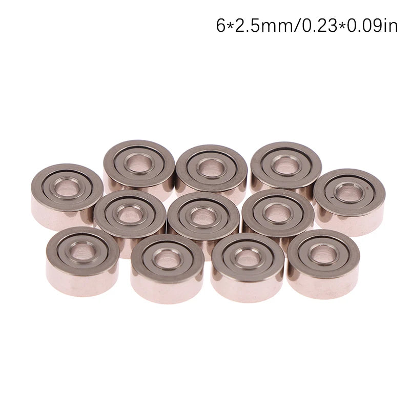 12-Pack Mini 4WD Bearings 520/620/830 – S2 MA Chassis Upgrade Mini 4WD Bearing Set HIP B