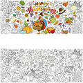 Giant Doodle Drawing Table Cover 76x183cm DIY Coloring Tablecloth Sports Halloween Thanksgiving Theme HIP 01