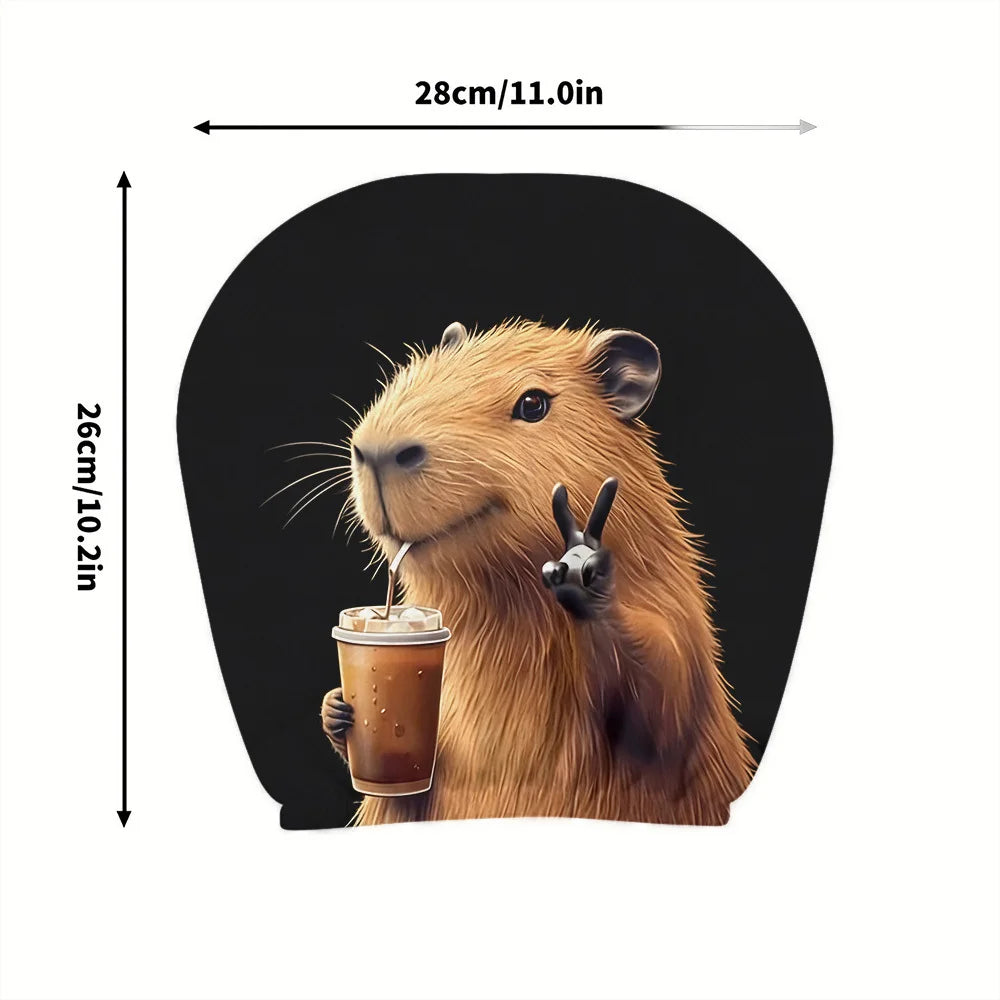 2-Pack Funny Capybara Car Headrest Covers – Universal Fit Car Headrest Covers HIP