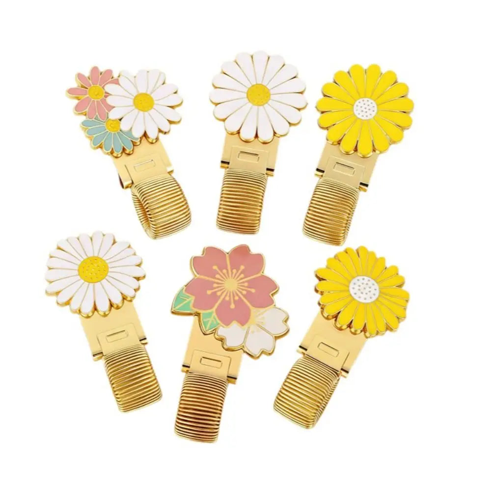 Cherry Blossom Daisy Spring Pen Clip & Enamel Bookmark Spring Pen Clip HIP